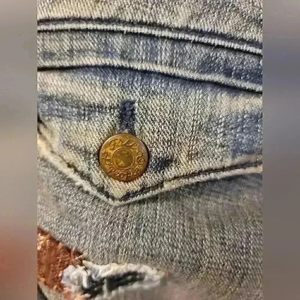 Rare Vintage Free People Patchwork Jeans Size 27 - Picture 13 of 13